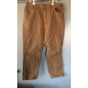 Scandia Woods brown work Jeans Mens 42x30 short Denim Straight leg